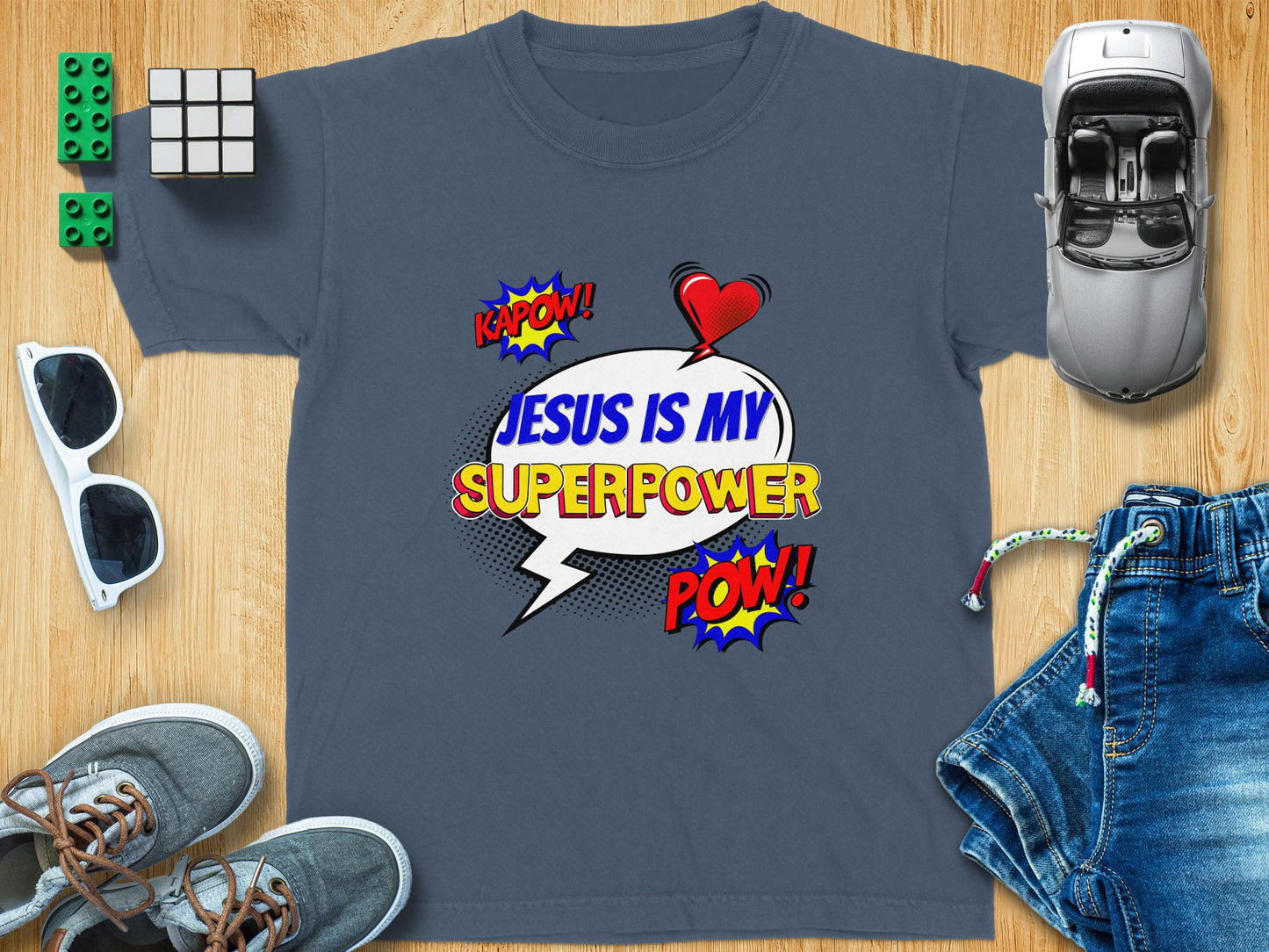 Jesus Is My Superpower Kids T-Shirt Product