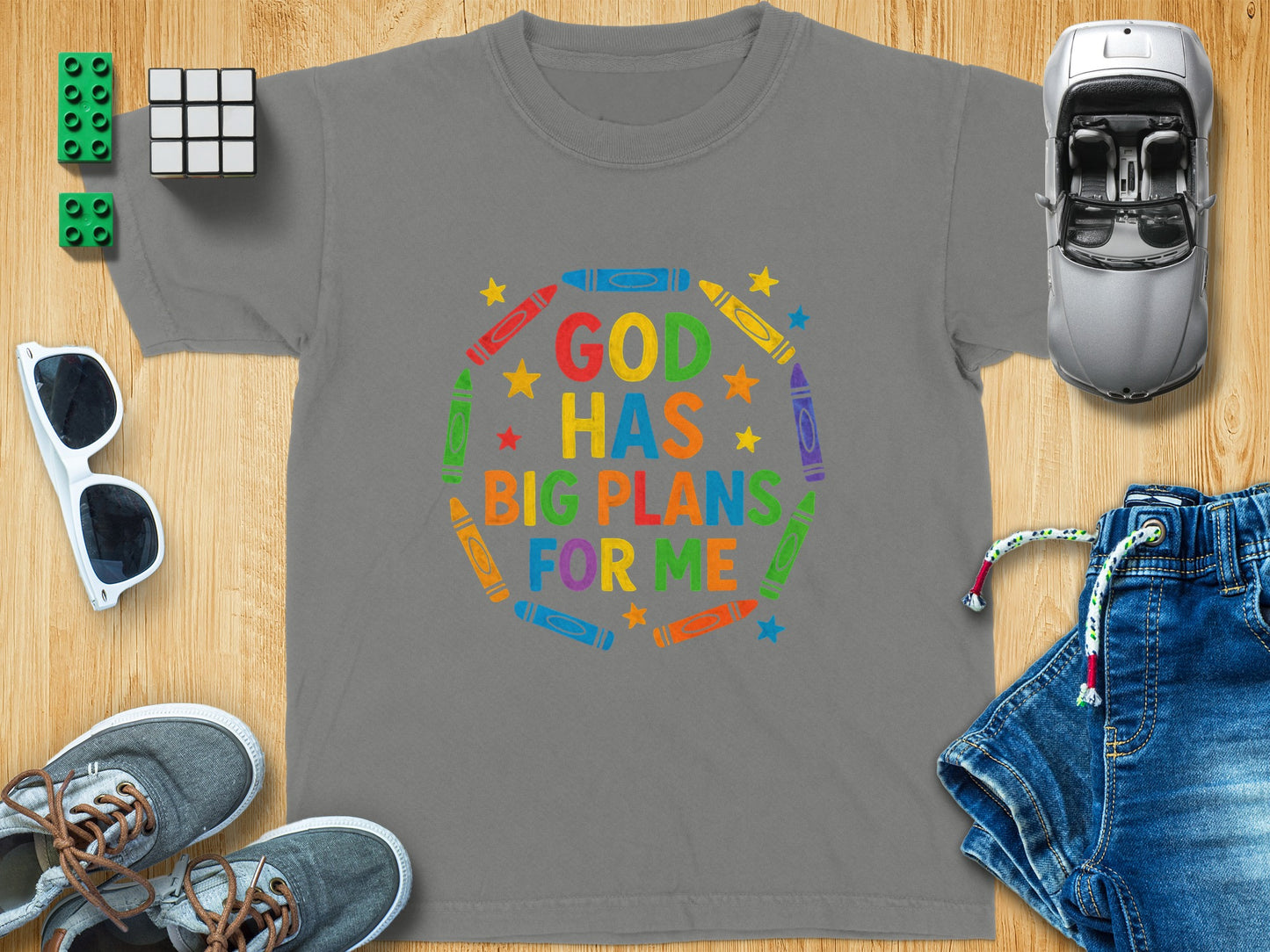 God Has Big Plans For Me Crayon Design Shirt