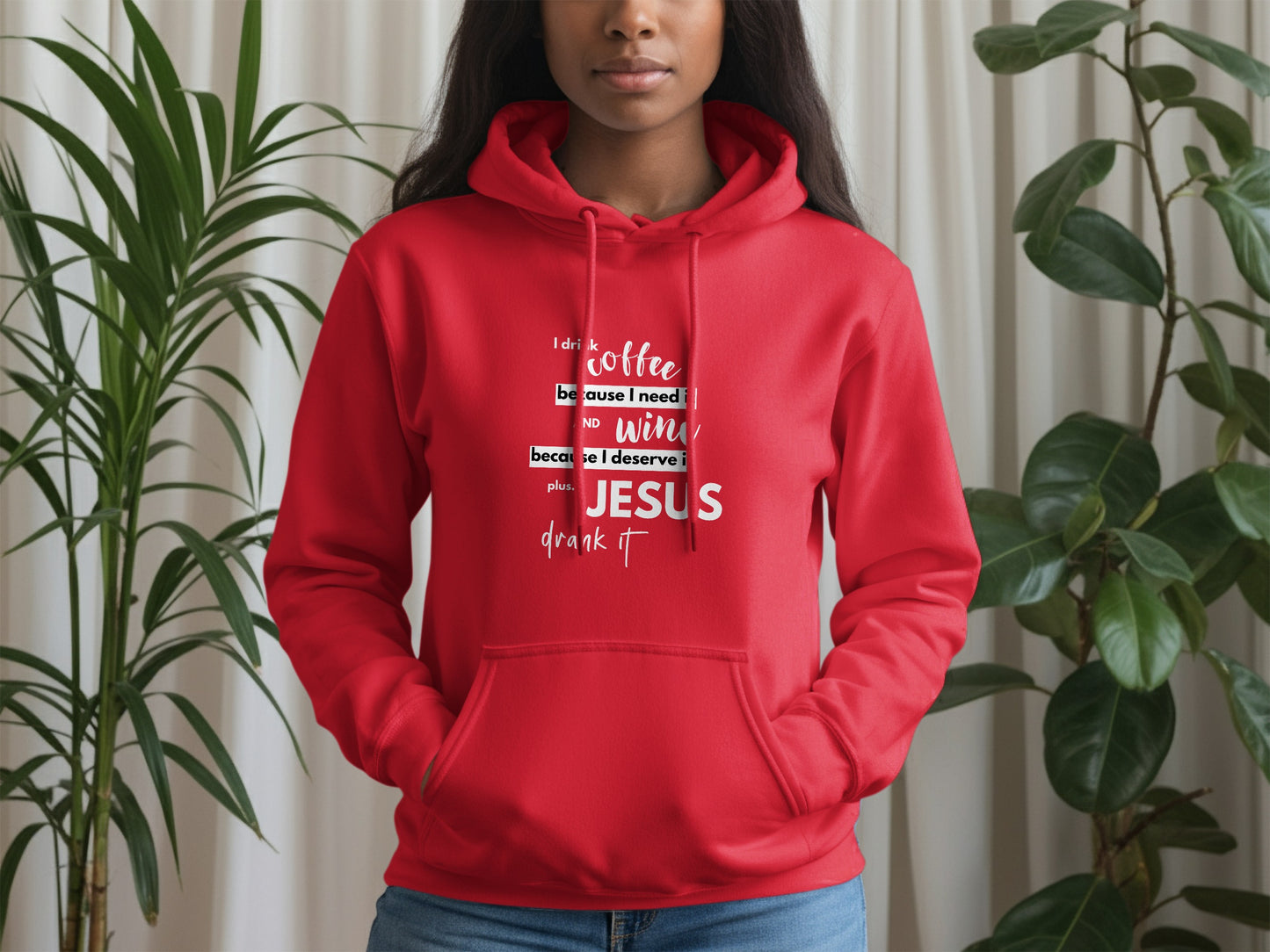 Jesus Hoodie with Drink Coffee Design Product