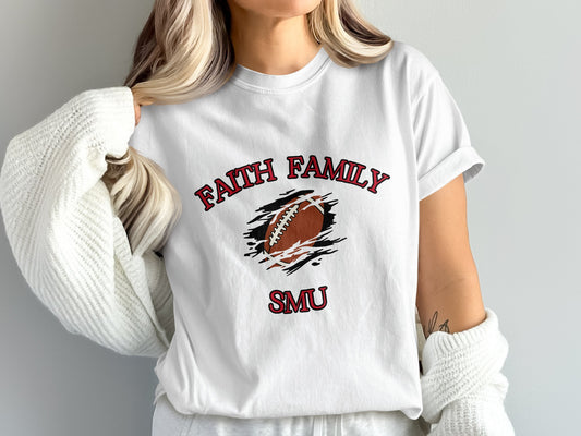 Faith Family SMU Graphic Football Shirt