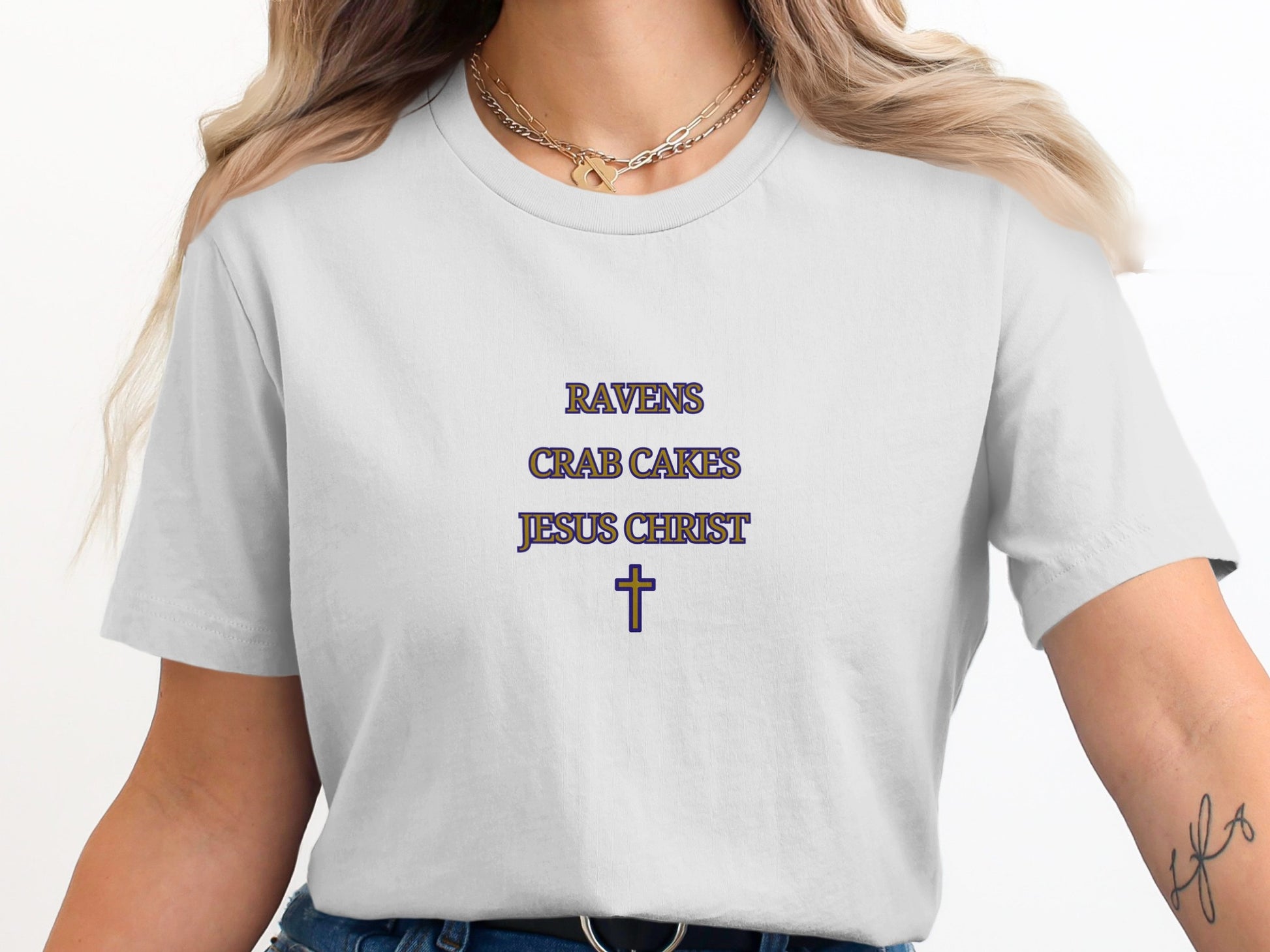 Ravens Crab Cakes Jesus Christ Graphic T-shirt product