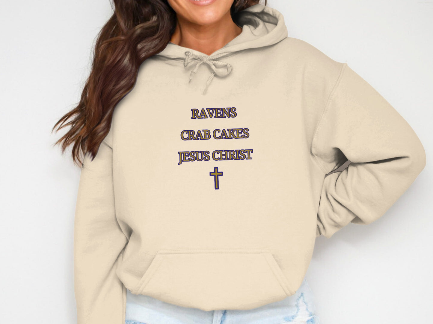 Ravens Crab Cakes Jesus Christ Hoodie product type