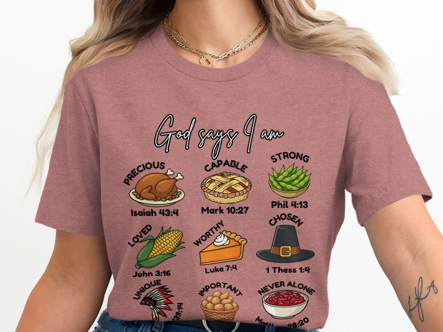 Inspirational Bible Verses Graphic Print Shirt