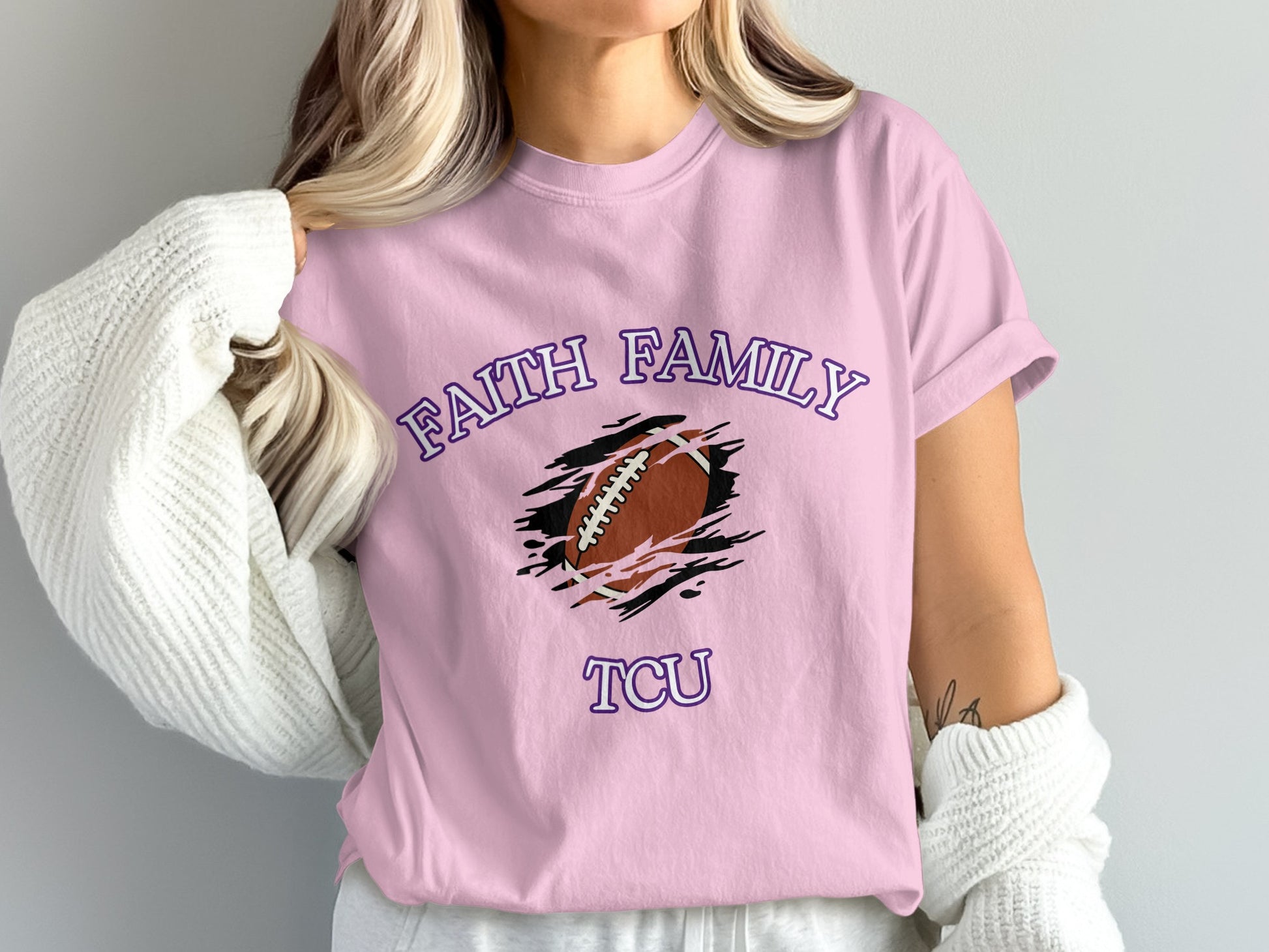 Faith Family TCU Football Graphic T-Shirt Product