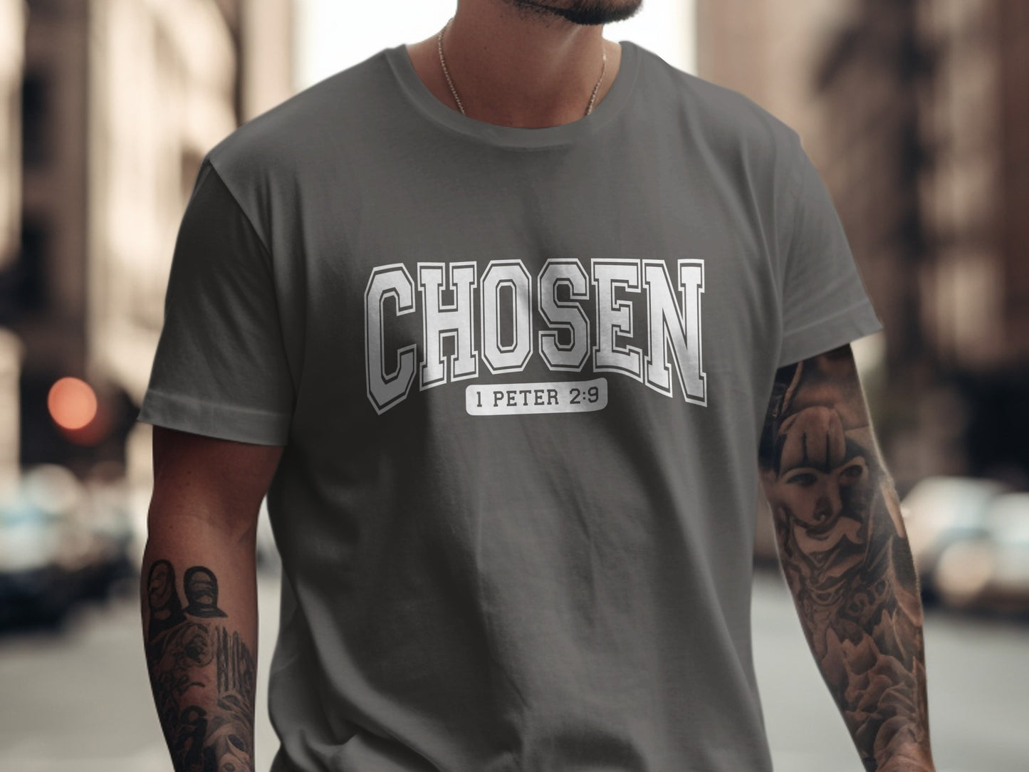 Chosen 1 Peter 2:9 Graphic T-Shirt Inspirational Apparel