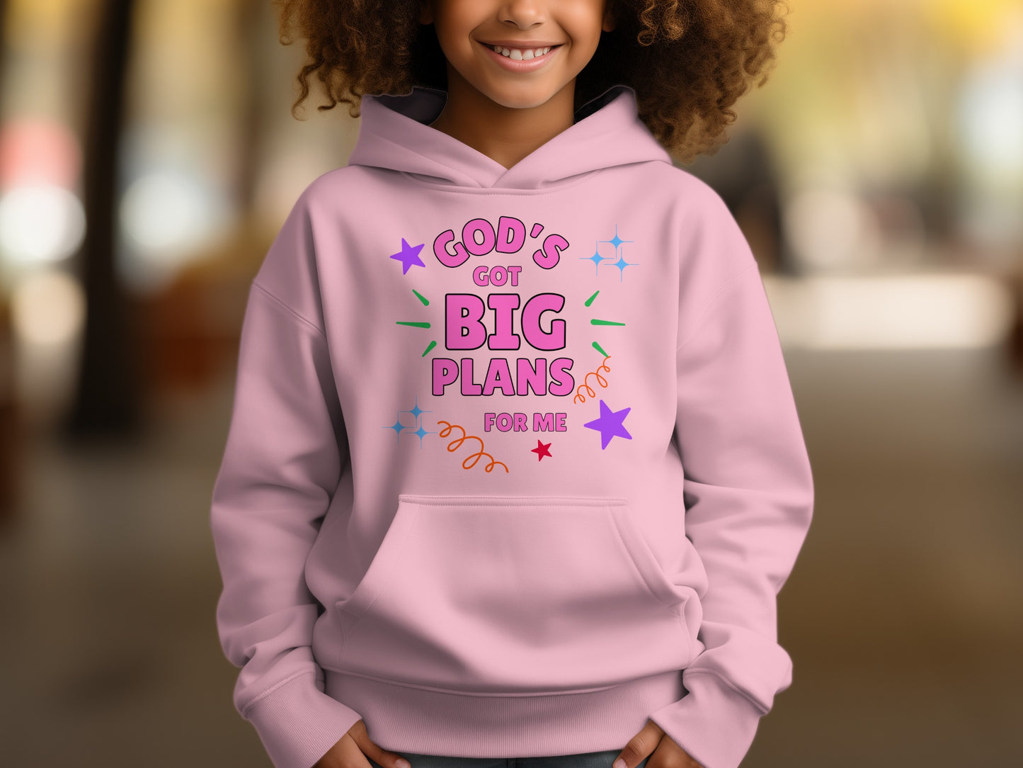God's Got Big Plans For Me Kids Hoodie