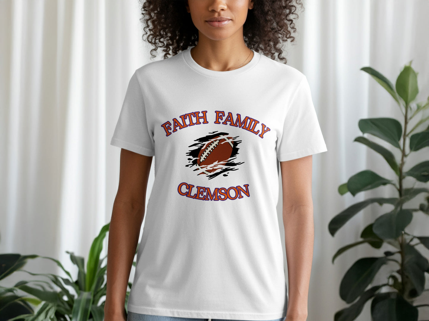 Faith Family Clemson Football Graphic Tee