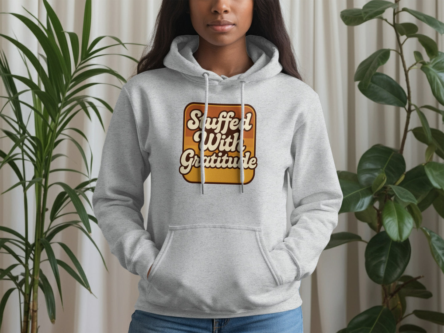 Stuffed With Gratitude Hoodie Perfect for Cold Days