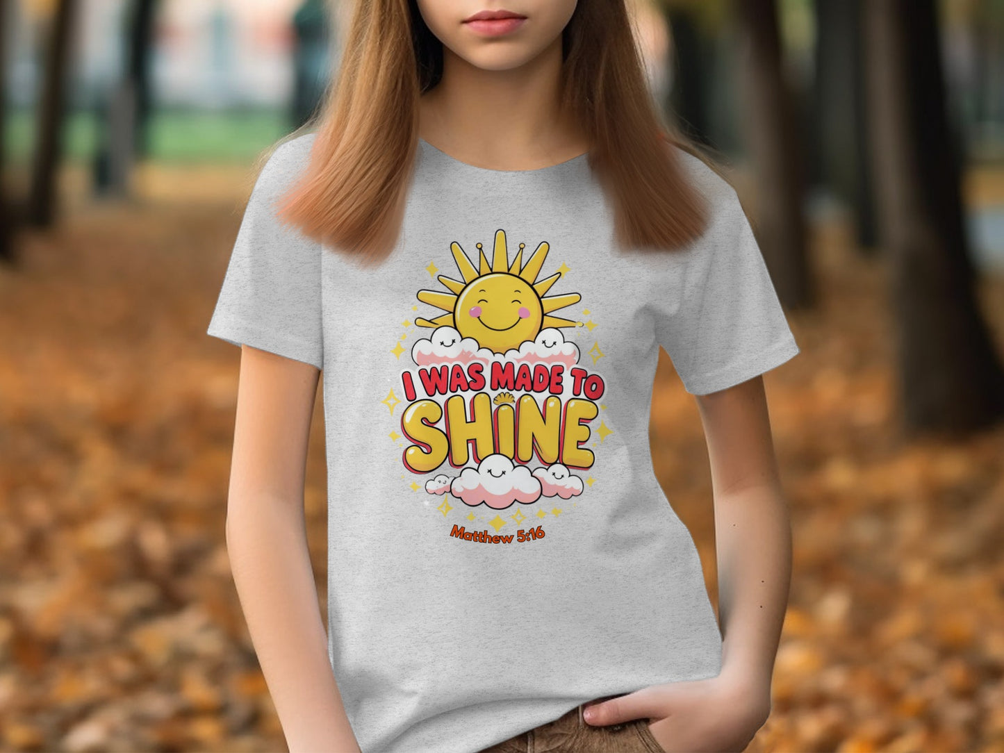 I Was Made To Shine Inspirational Sun Design T-shirt