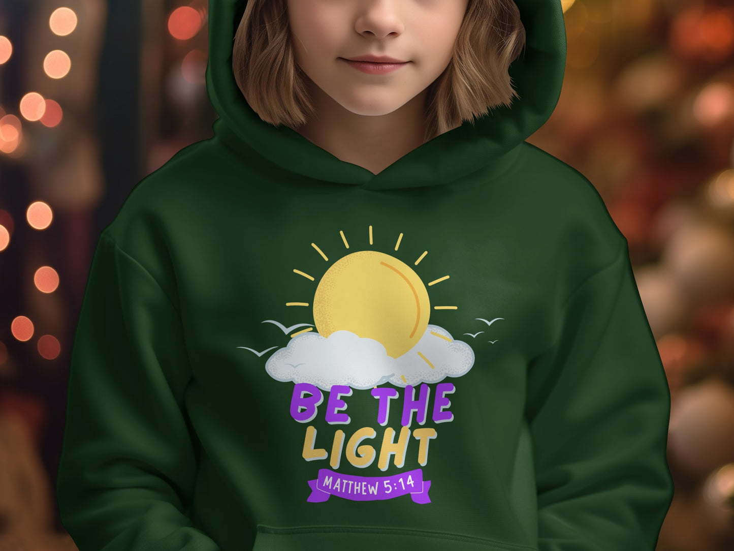 Inspirational Be The Light Matthew 5 14 Hoodie