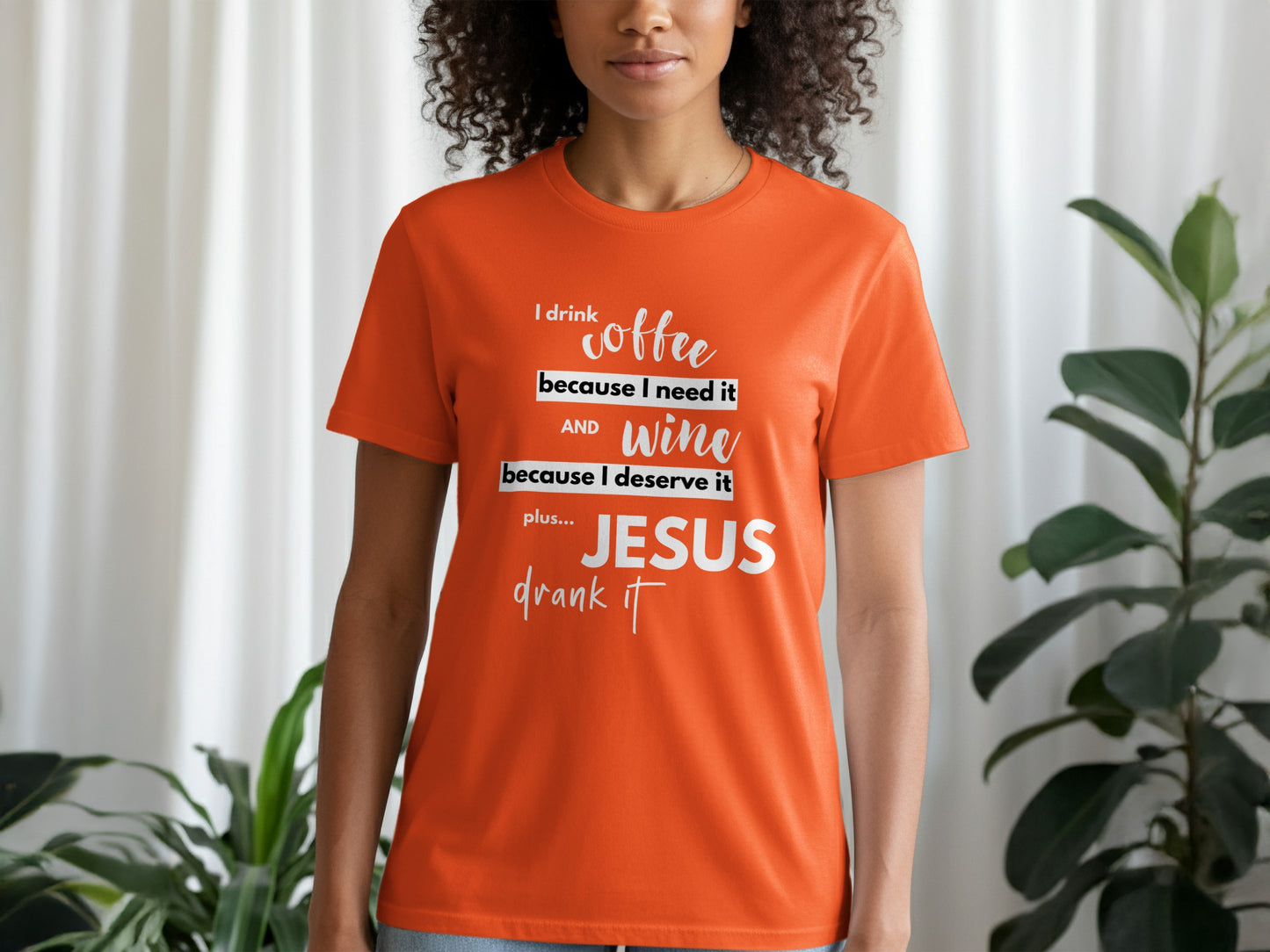 Coffee Wine Jesus Drank It Graphic T-Shirt product