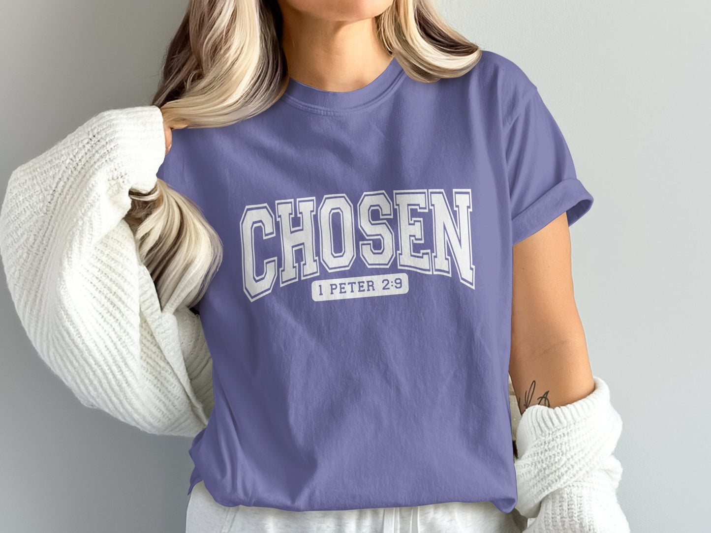 Chosen 1 Peter 2:9 Graphic Tee Shirt for Casual Wear