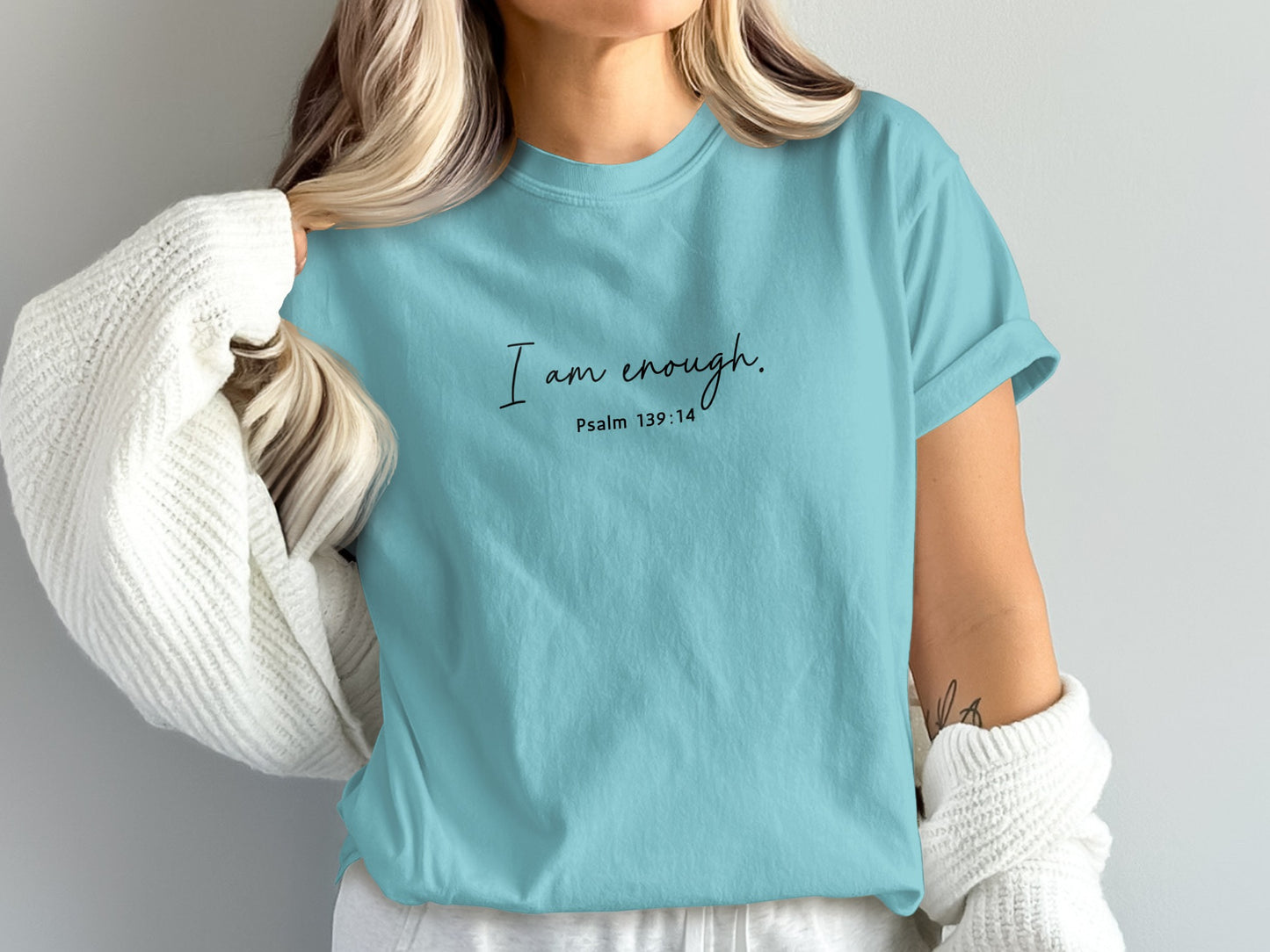 I Am Enough Psalm 139:14 Inspirational Shirt product type