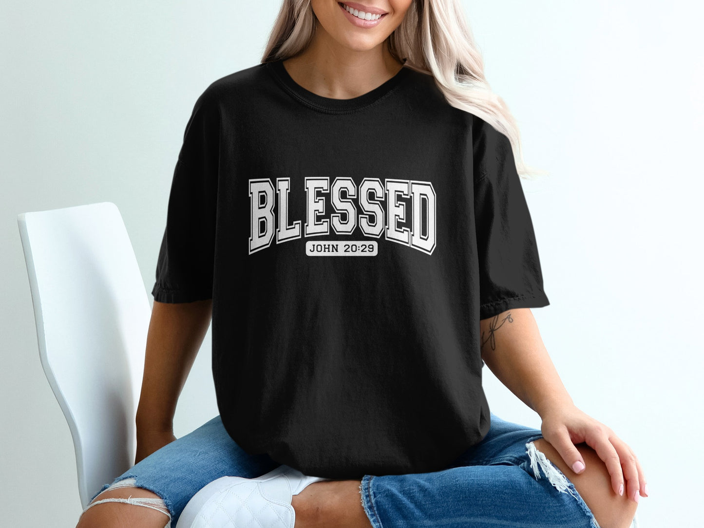 Blessed John 20:29 Graphic Christian T-Shirt
