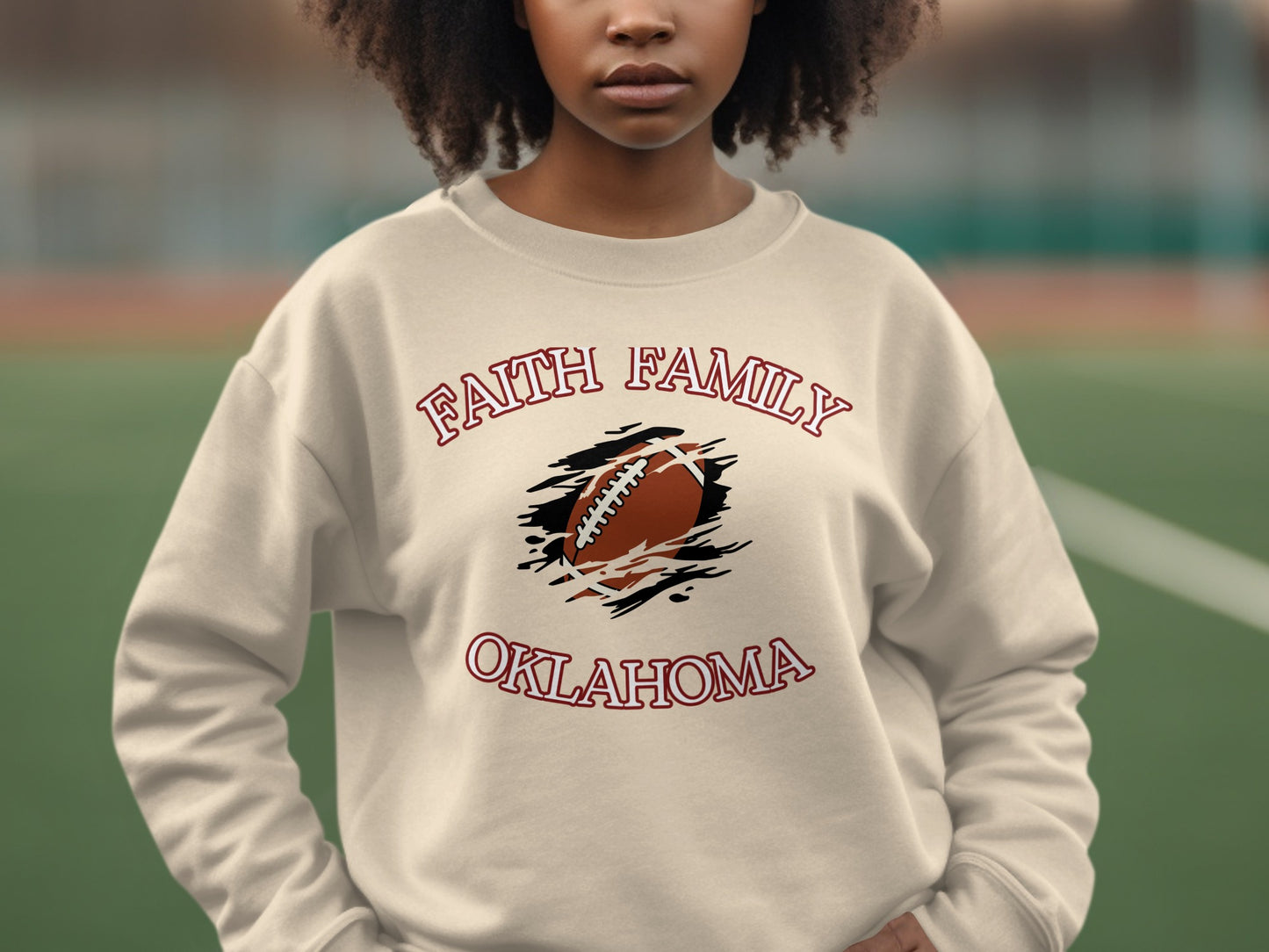 Faith Family Oklahoma Football Sweatshirt product