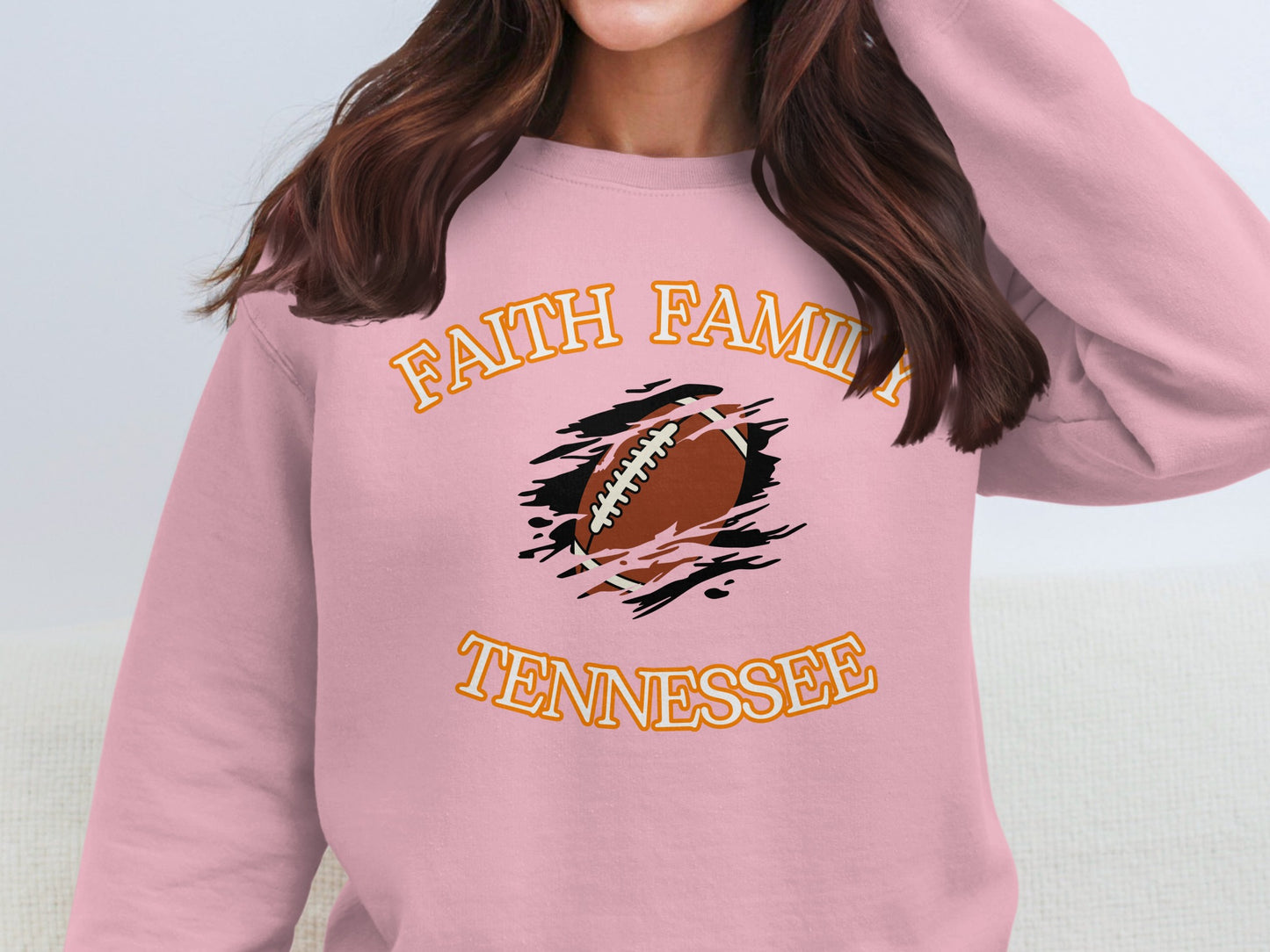 Faith Family Tennessee Football Theme Clothing Product