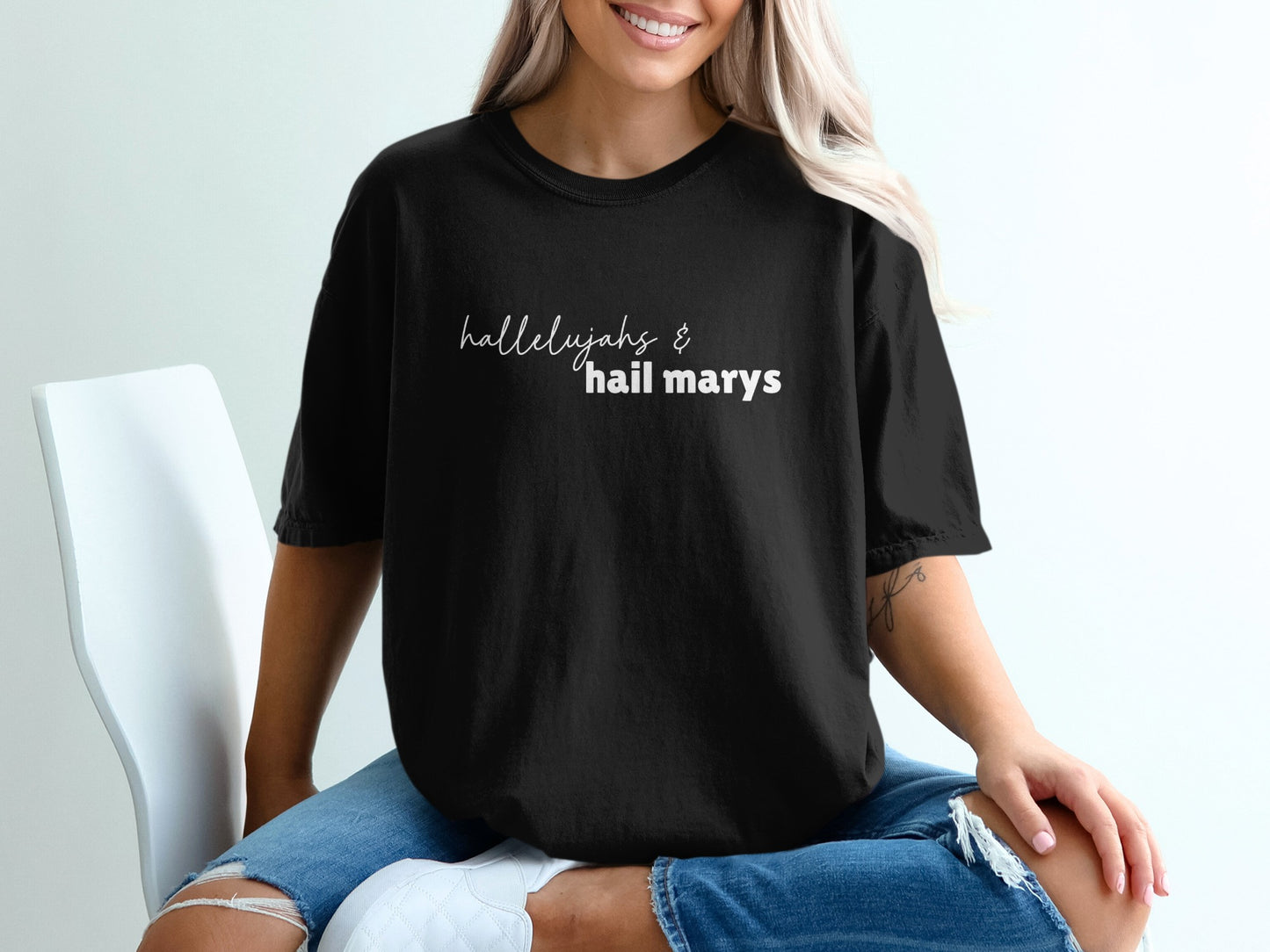 Hallelujahs Hail Marys Graphic Tee Casual Shirt product type