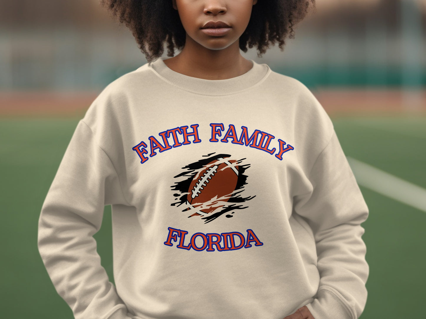 Faith Family Florida Football Graphic Sweatshirt product