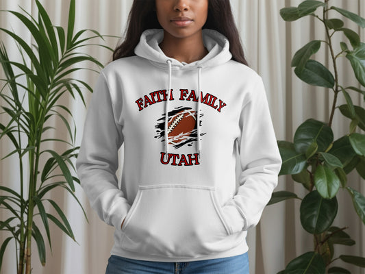 Faith Family Utah Football Graphic Hoodie product