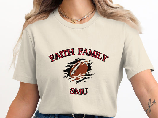 Faith Family SMU Football Graphic Tee