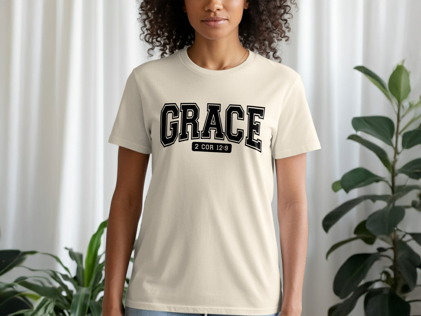 GRACE 2 Cor 12:9 Inspirational Graphic Tee Product