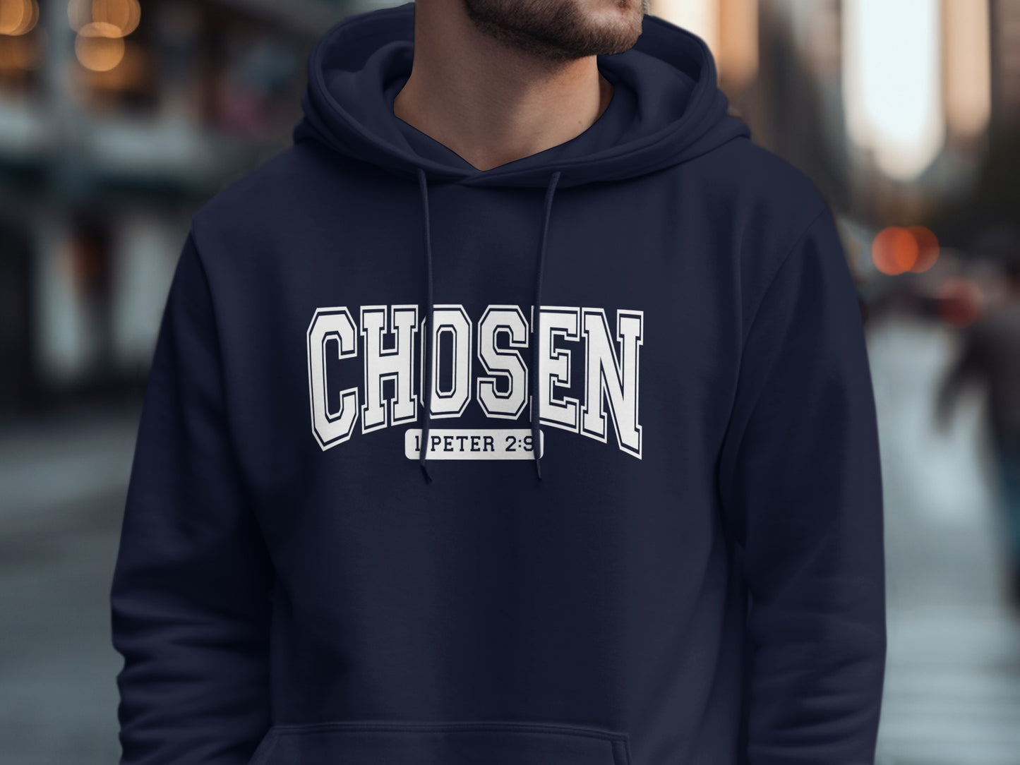 CHOSEN Peter 2:9 Graphic Hoodie for Men Casual Wear
