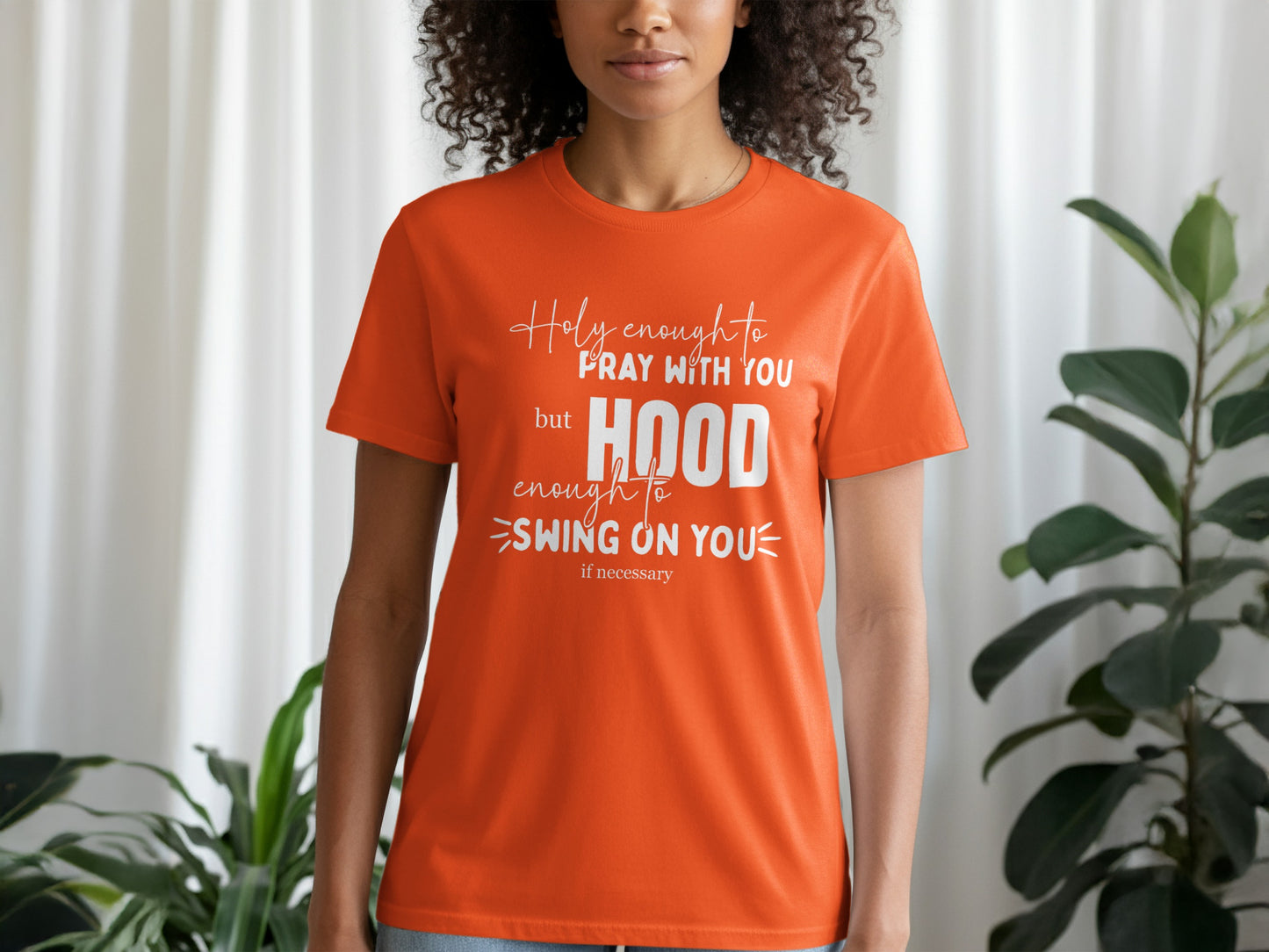 Help You Pray But Hood Enough to Swing T-Shirt Product