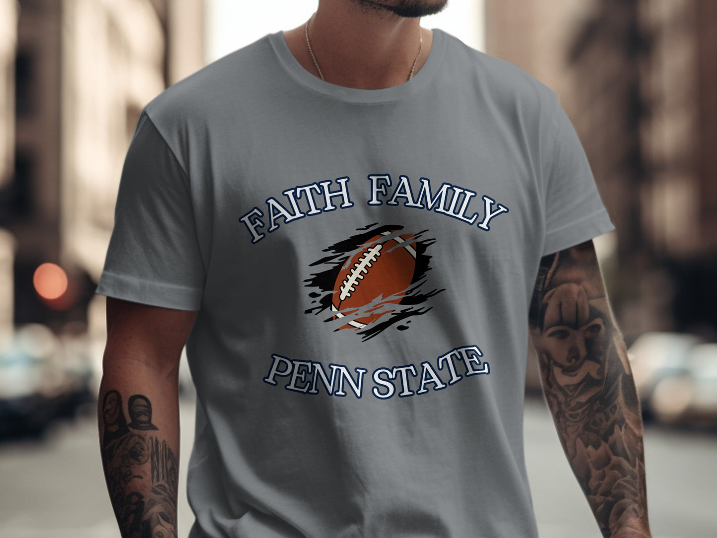 Faith Family Penn State Football Themed T-shirt