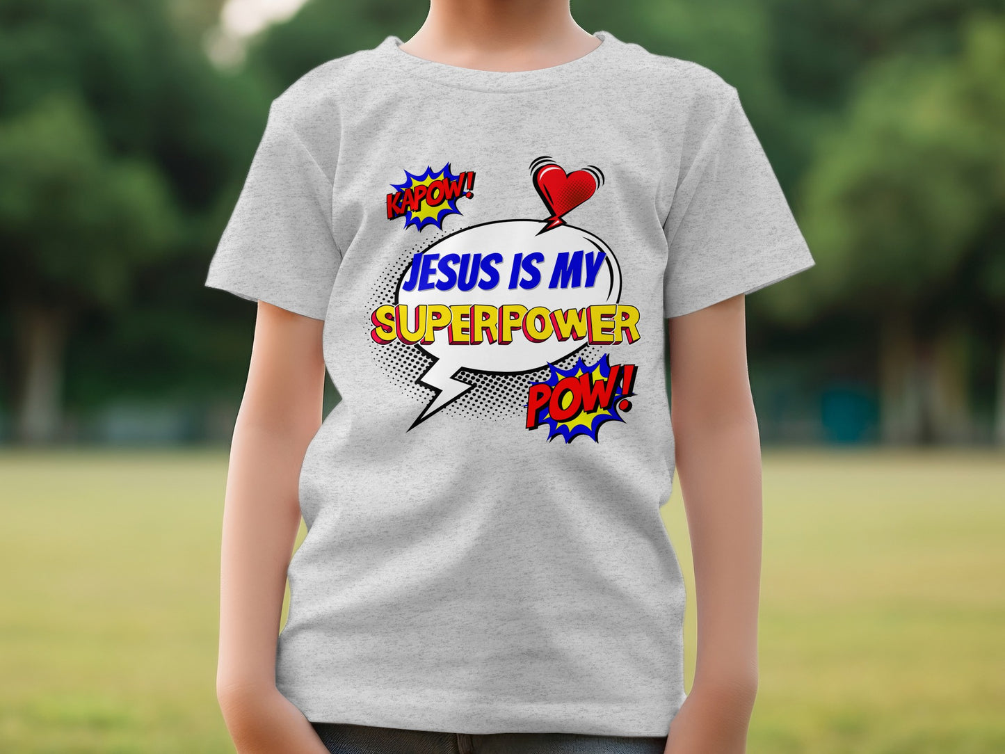 Jesus Is My Superpower Graphic T-shirt for Kids