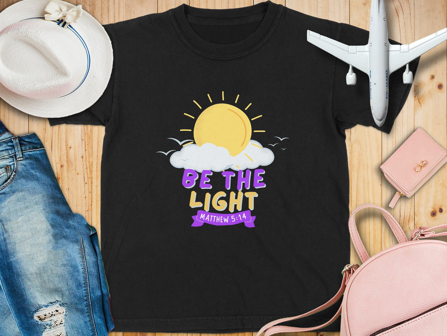 Be the Light Matthew 5 14 Inspirational T-Shirt