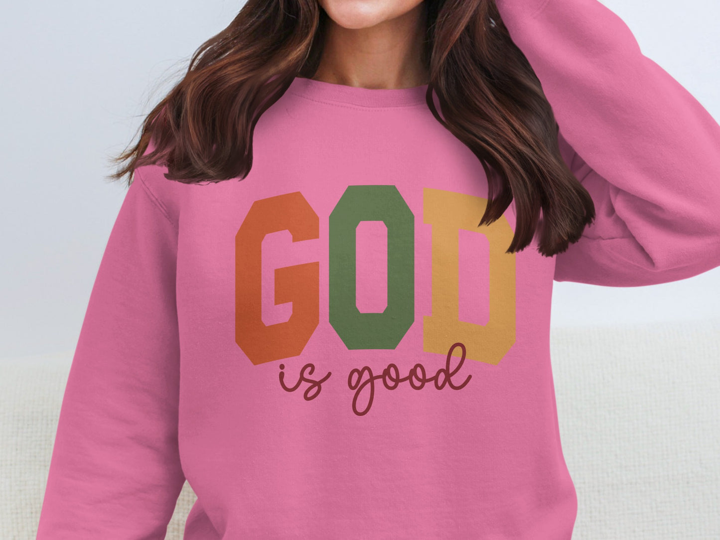 Inspirational God is Good Graphic Sweatshirt