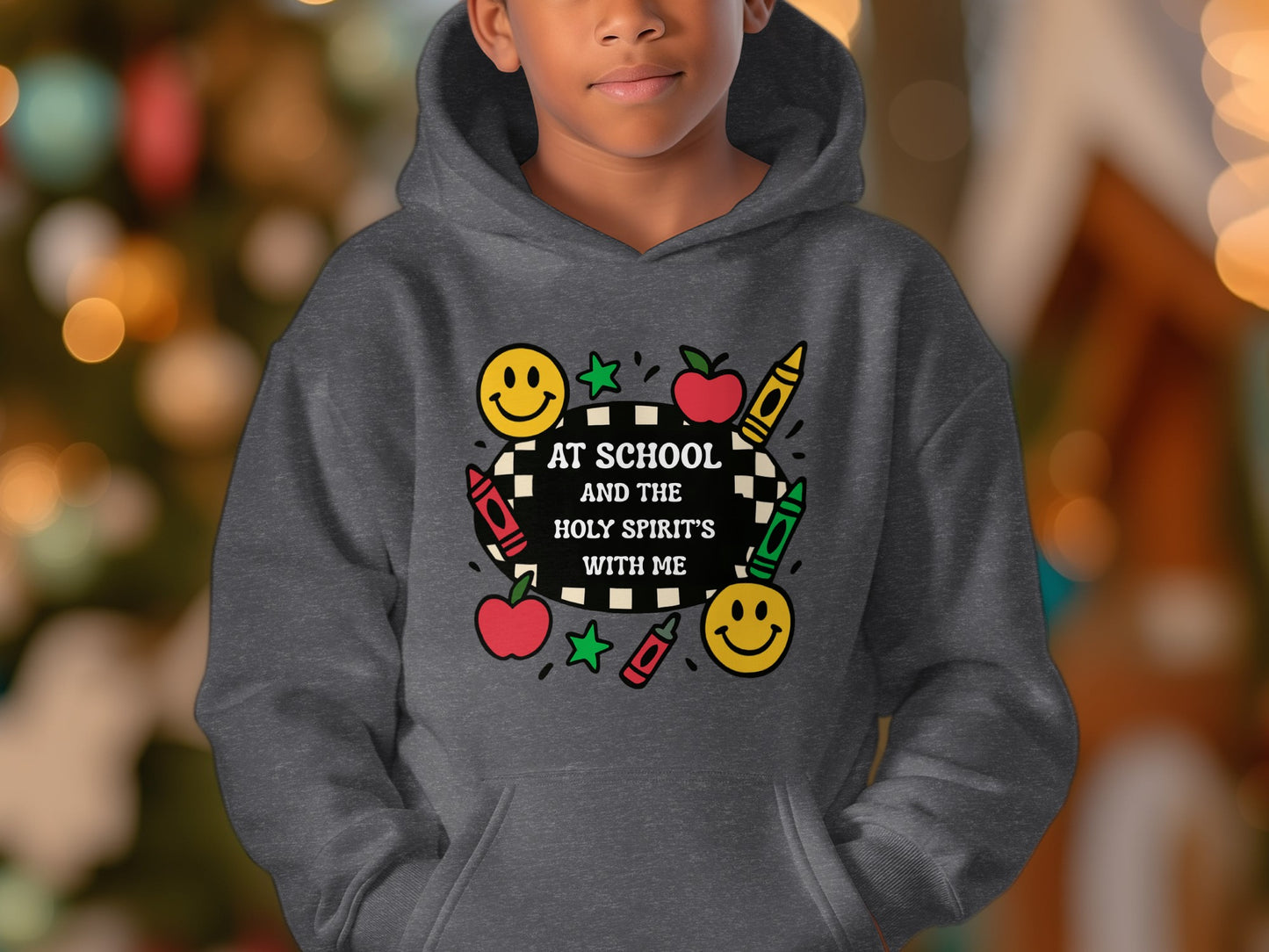 At School and The Holy Spirit's With Me Hoodie