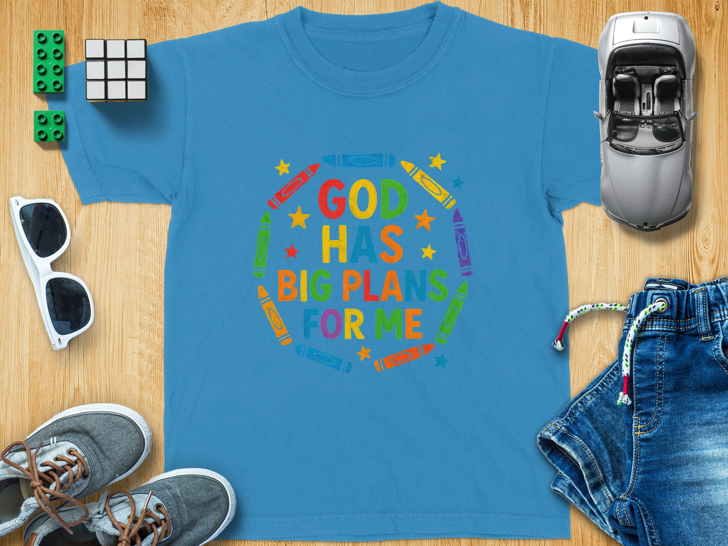 God Has Big Plans For Me Colorful Kids Tee