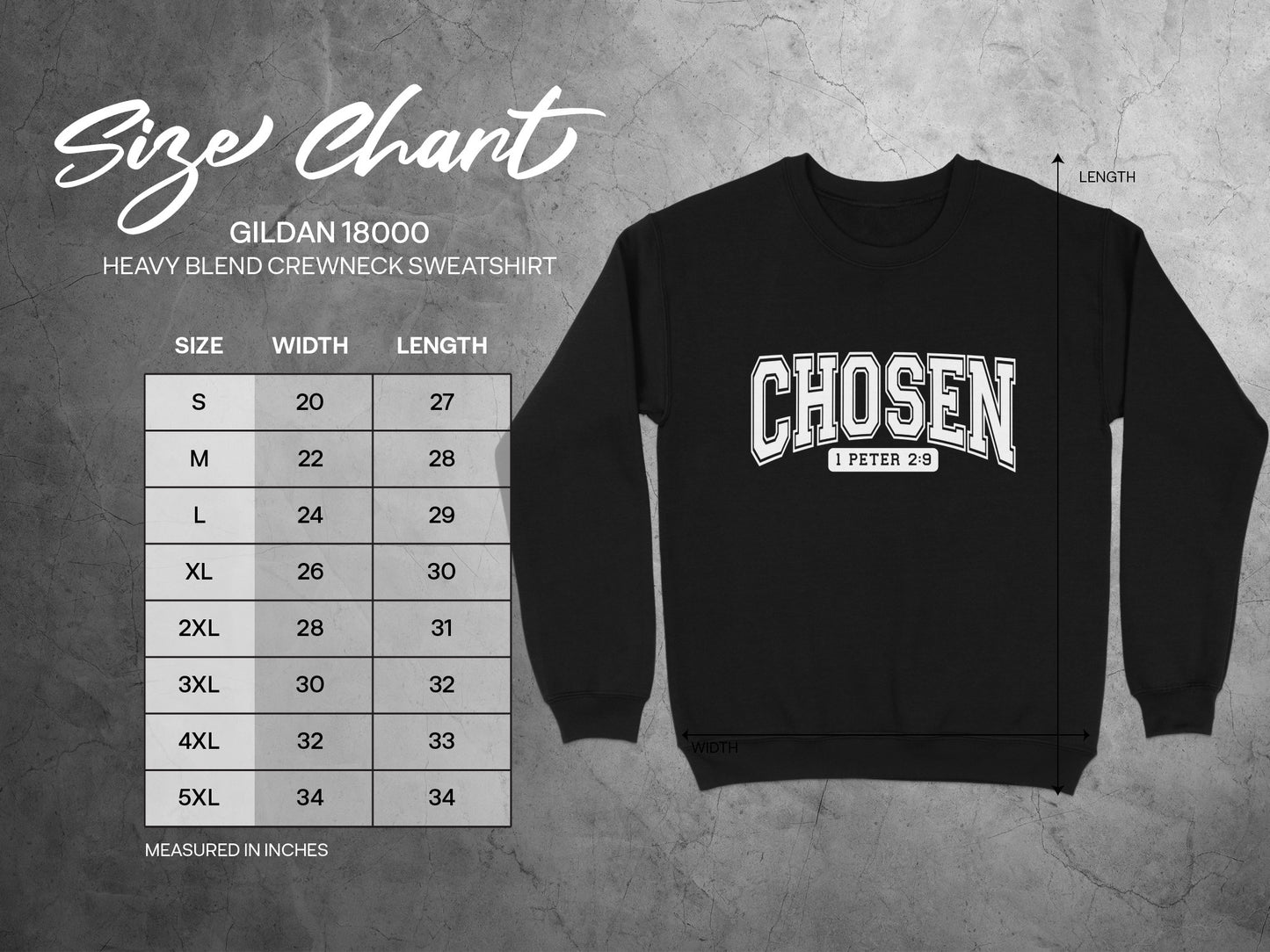 CHOSEN I Peter 2:9 Black Crewneck Sweatshirt product