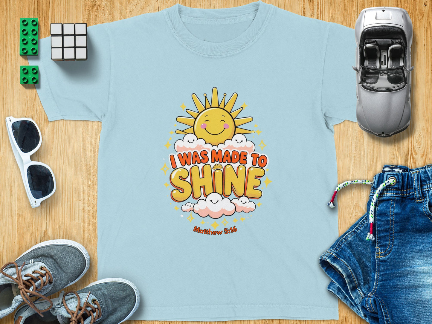 I Was Made to Shine Inspirational Kids T-Shirt