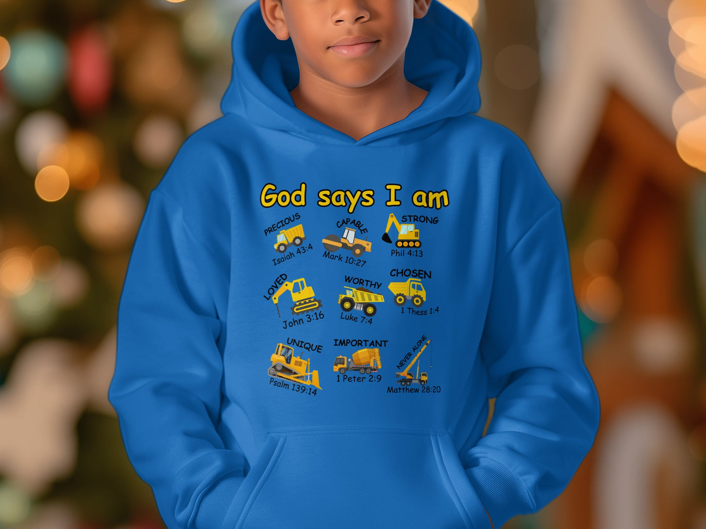 God Says I Am Religious Hoodie For Kids Clothing