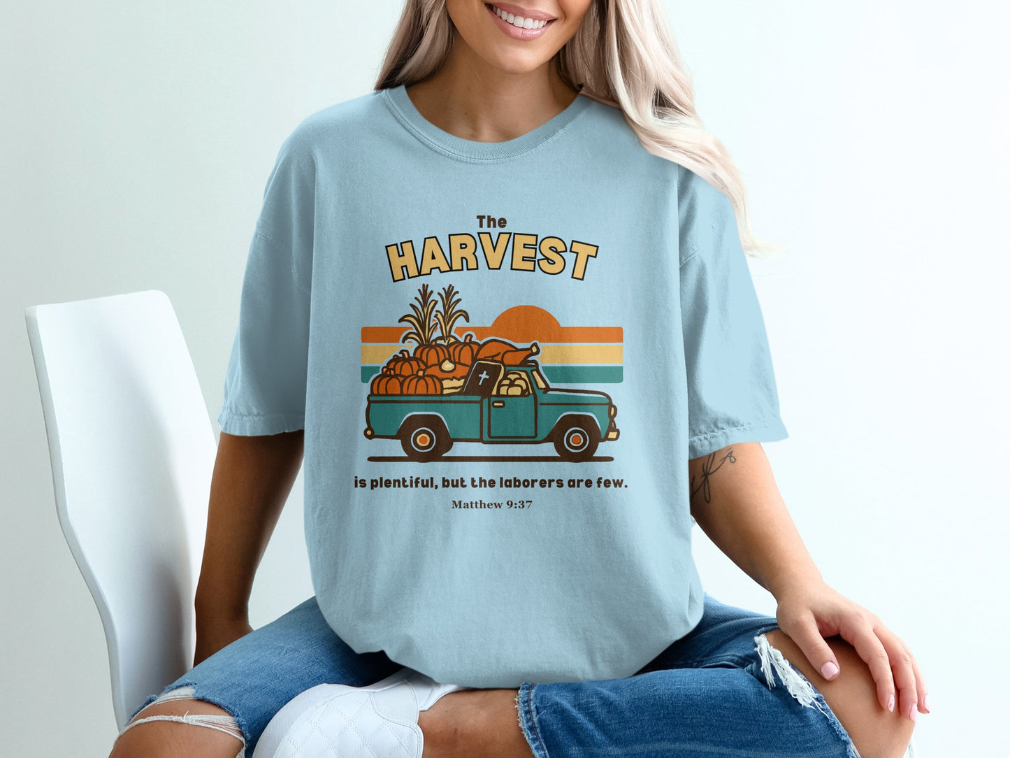 The Harvest Matthew 9:37 Inspirational Graphic Shirt
