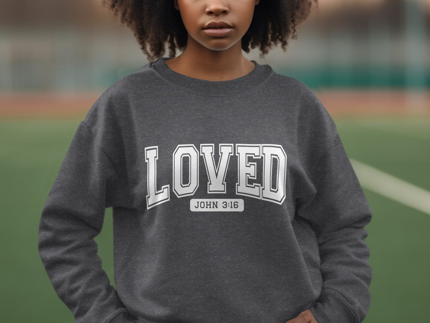 Loved John 3:16 Graphic Sweatshirt for Stylish Wear