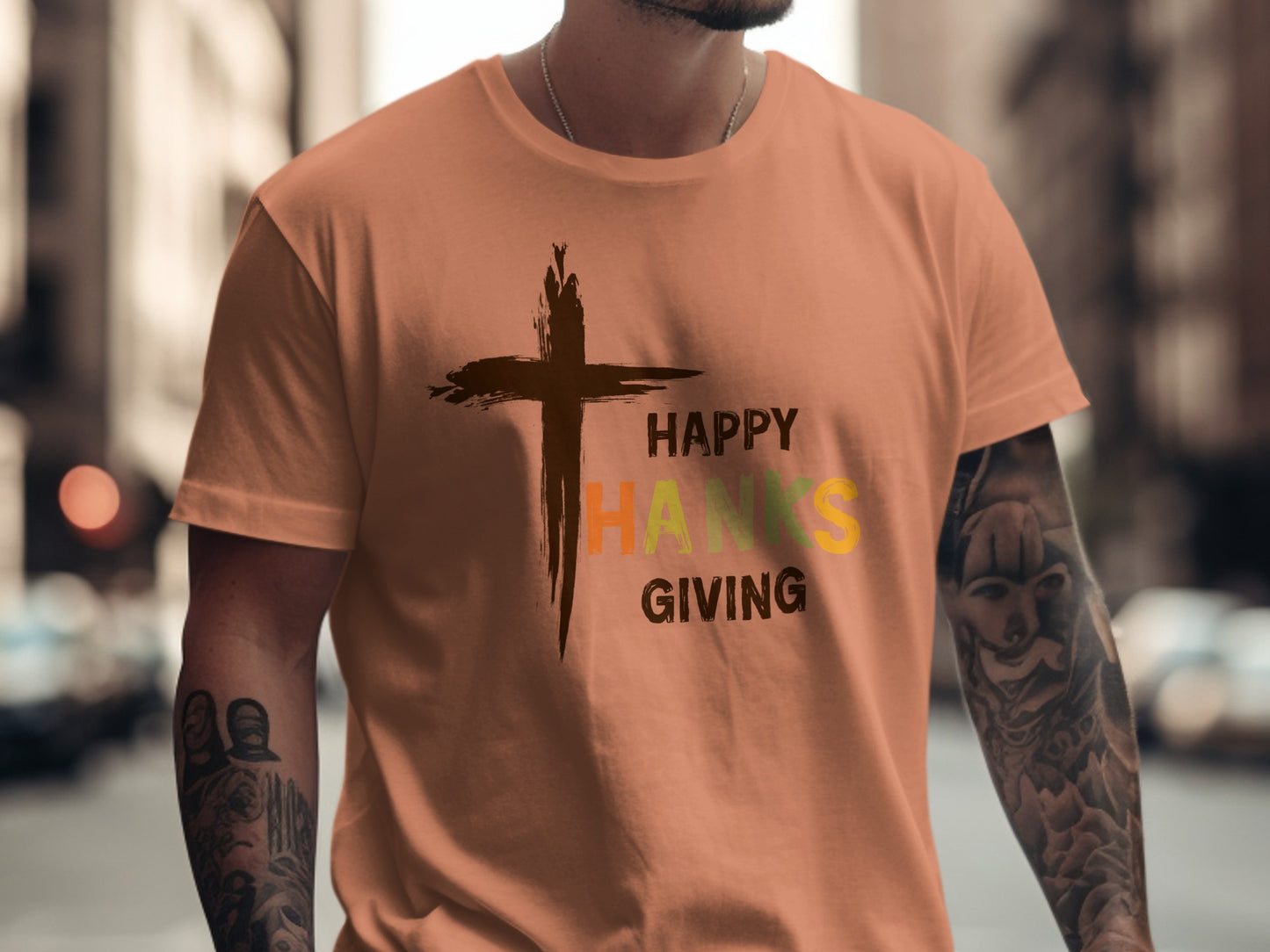 Happy Thanks Giving Graphic Design T-shirt