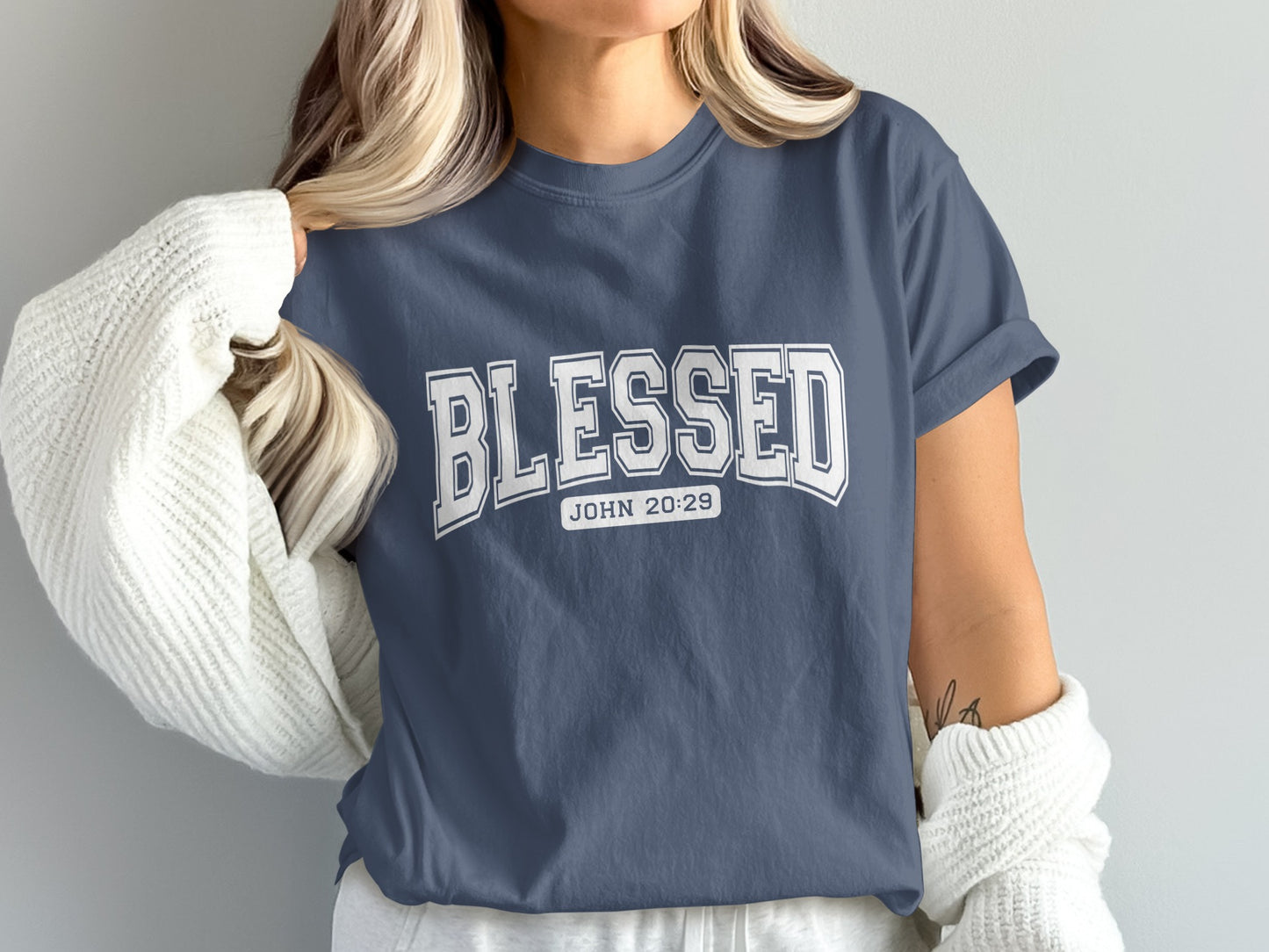 Blessed John 20:29 Graphic Print T-Shirt