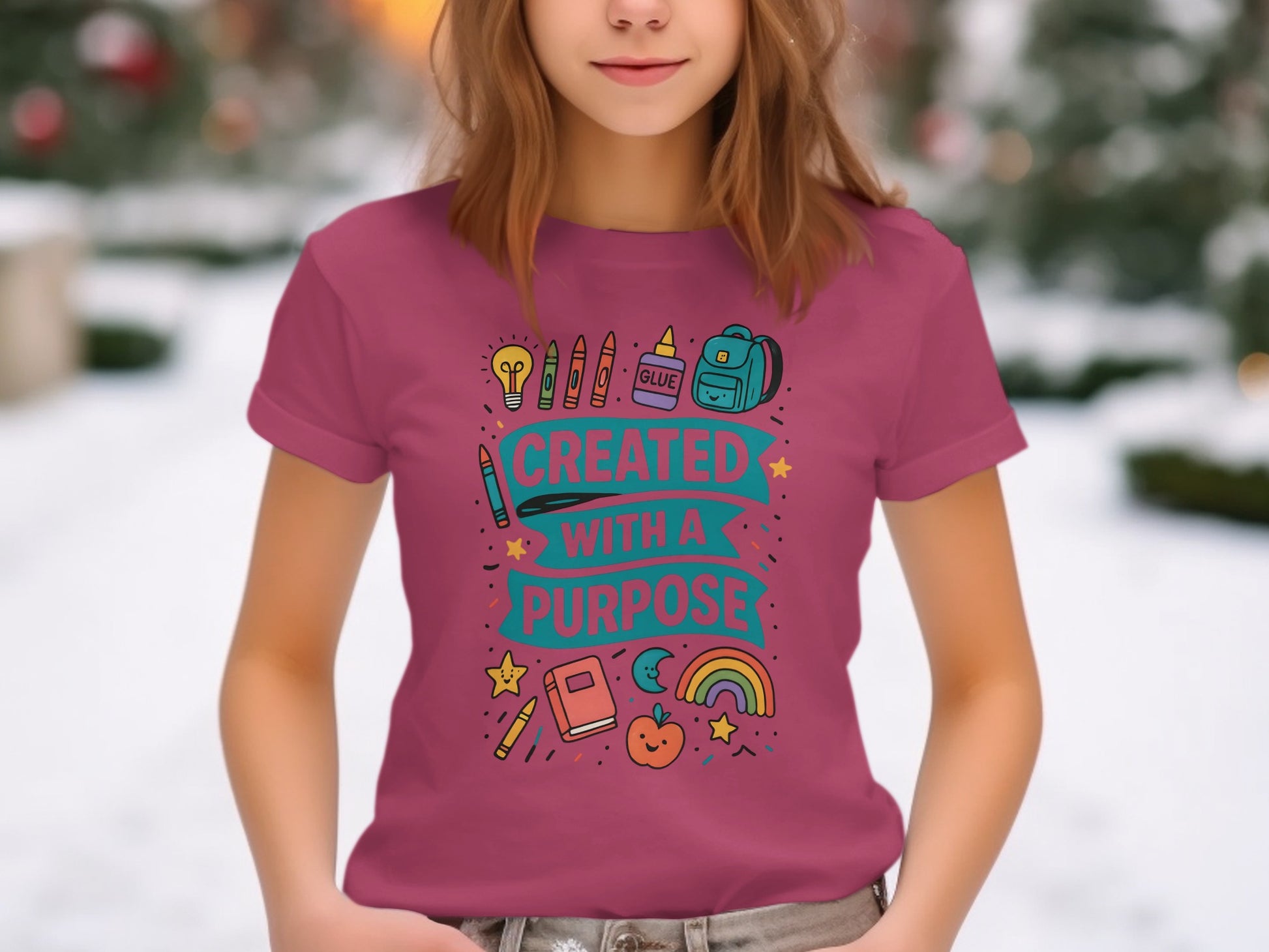 Created With A Purpose graphic t-shirt