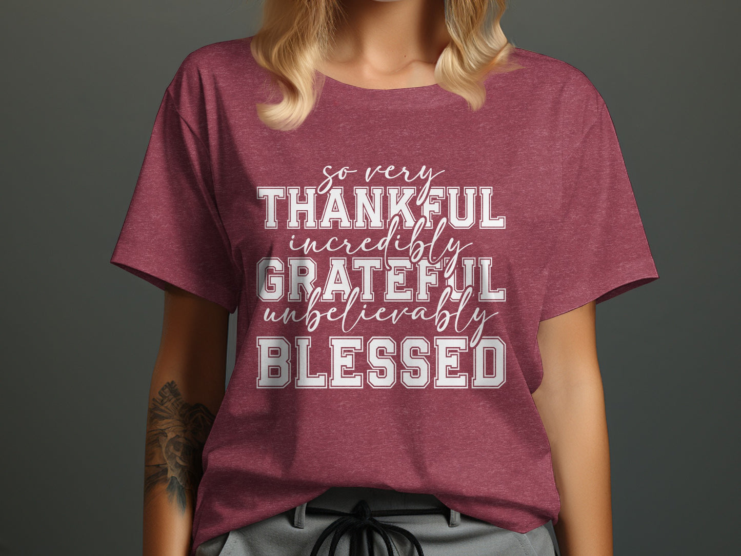 So Thankful Grateful and Blessed T-Shirt