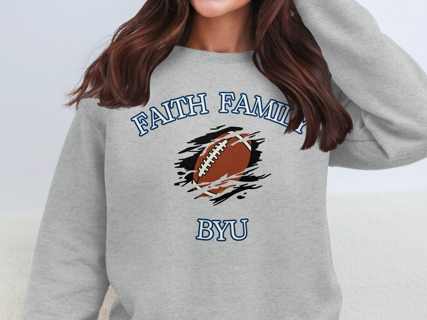 Faith Family BYU Football Sweatshirt product type