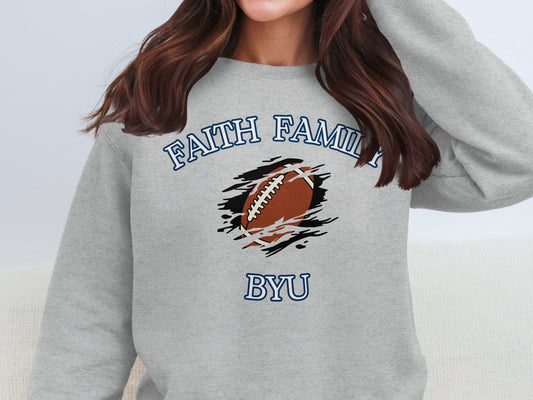 Faith Family BYU Football Sweatshirt product type