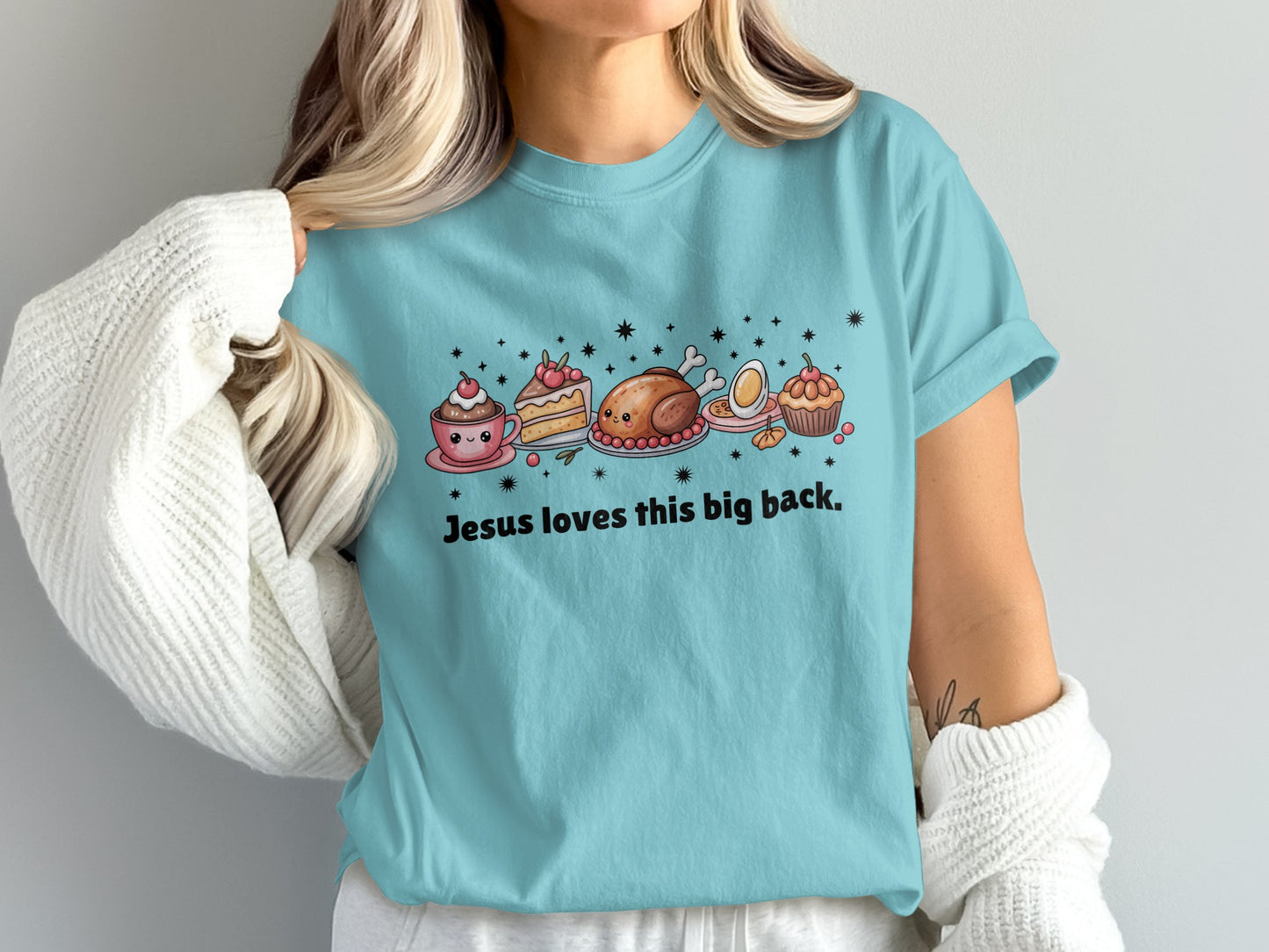 Jesus Loves This Big Back Colorful Tee