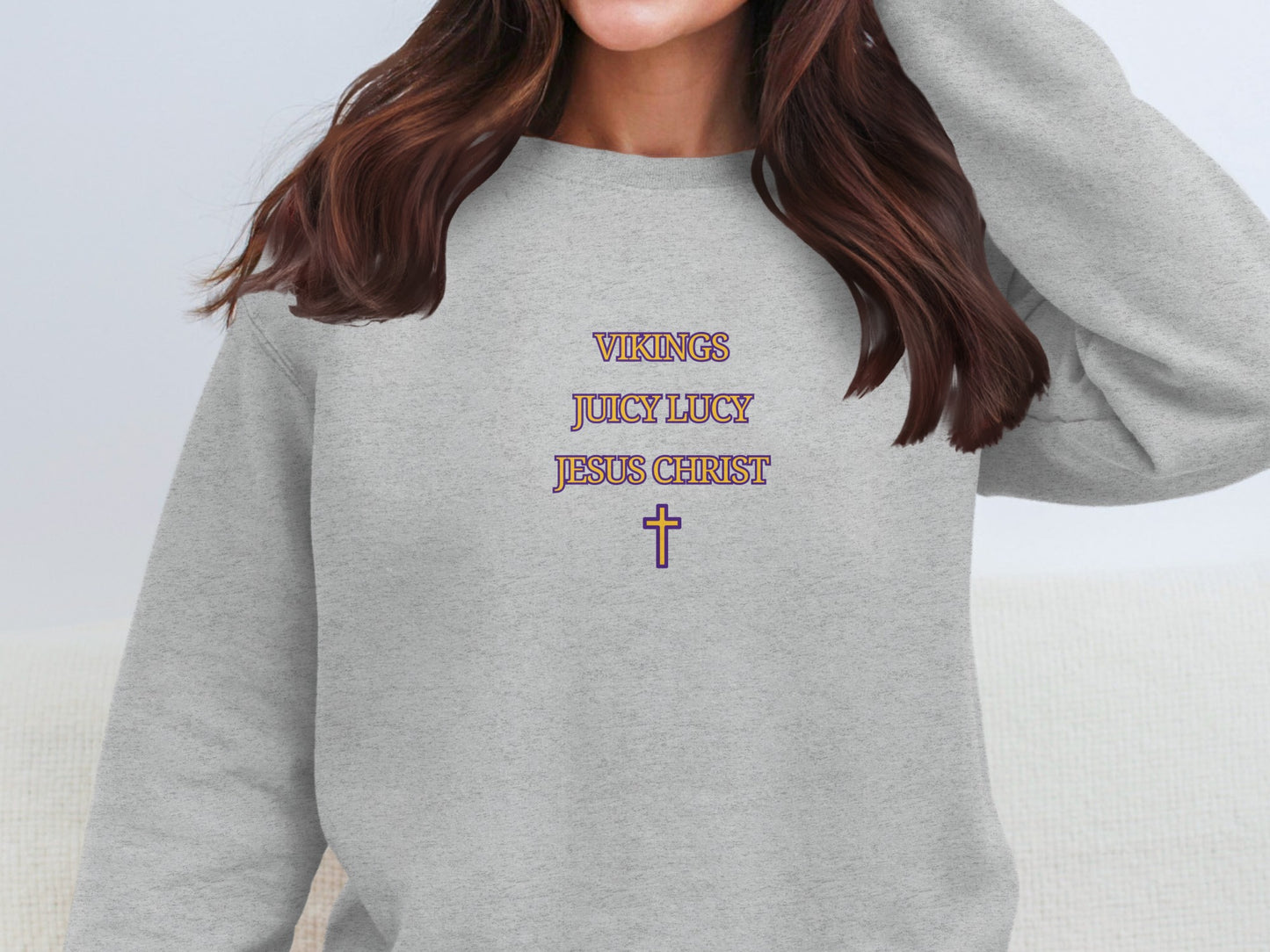 Vikings Juicy Lucy Jesus Christ sweatshirt product