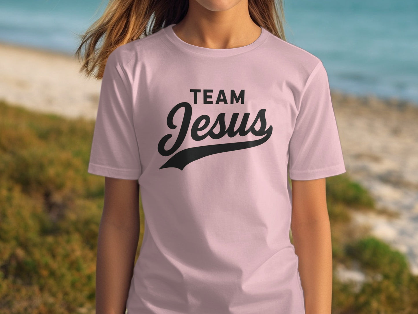 Inspirational Team Jesus Graphic Tee for Beach Outings