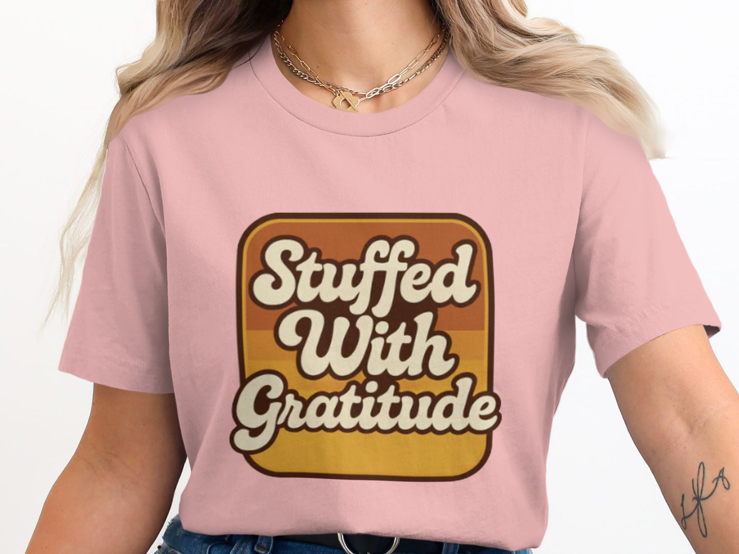 Stuffed With Gratitude Trendy Graphic Tee