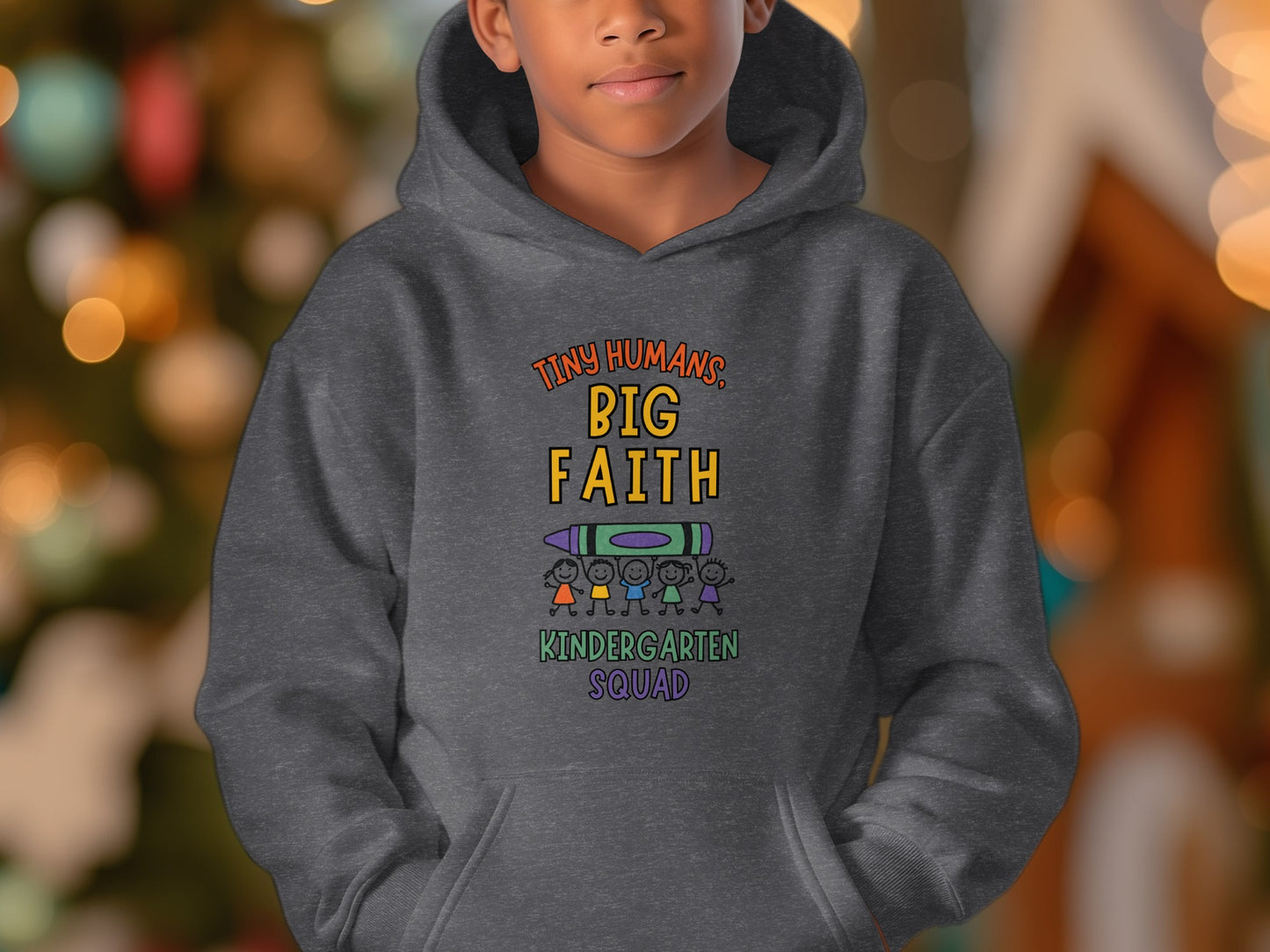 Tiny Humans Big Faith Kindergarten Squad Hoodie
