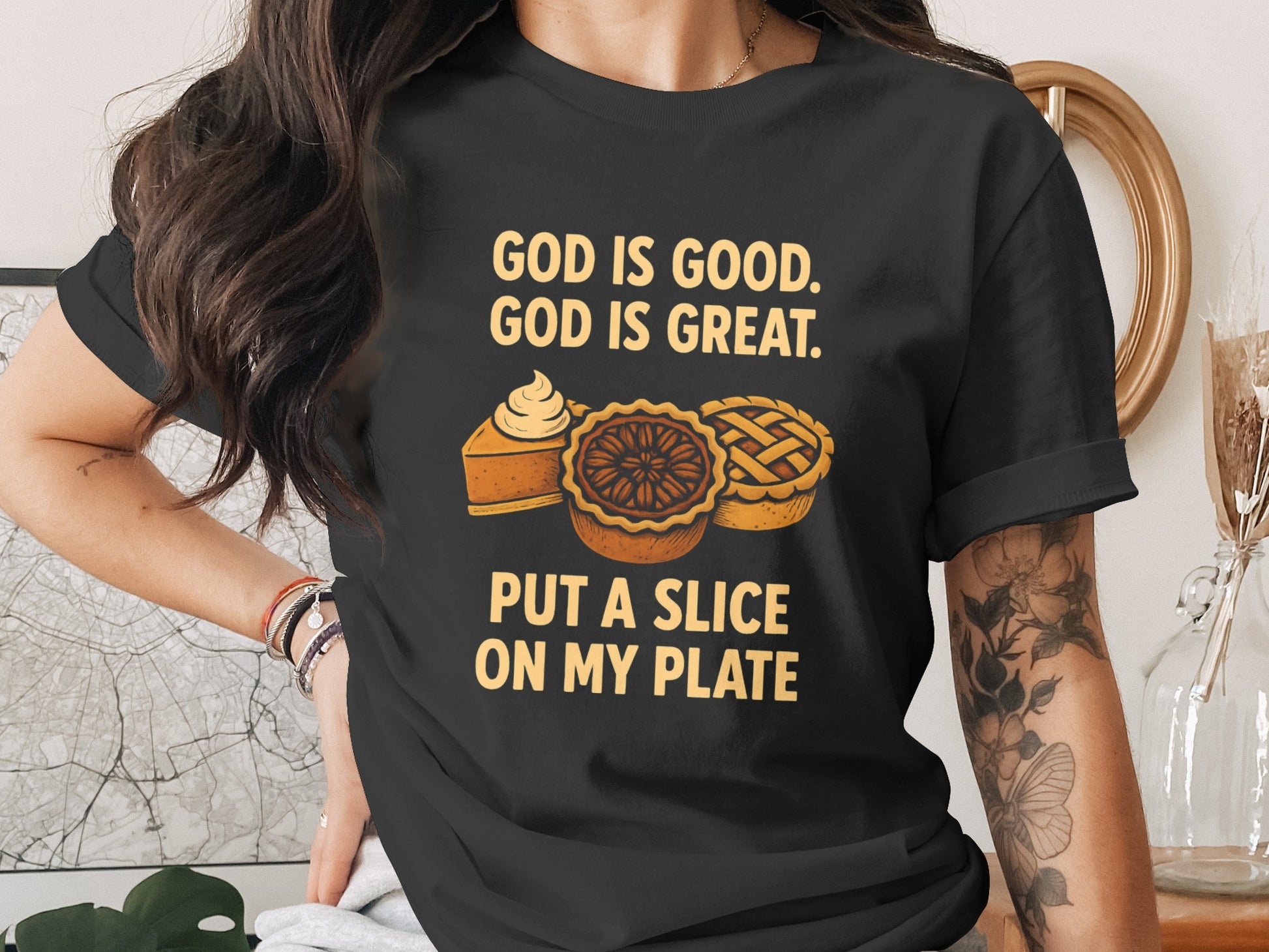 God Is Good Great Put Slice On My Plate T-shirt
